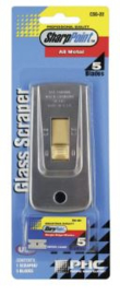 Glasschraper metaal met 5 mesjes PHC