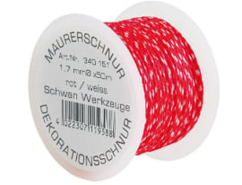 340051 - Metselkoord rood-wit PP 1,7 mm. 50 mtr. gevlochten