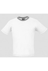 T-shirt wit/grijs maat XL