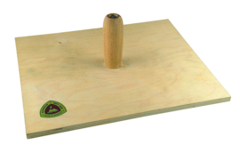 Spaarbord hout 40 x 40 cm houten greep