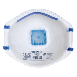 Stofmasker P2 met ventiel (10 stuks in doos)