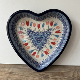 Bunzlau Bakvorm/presenteerschaal  hart A49-2598 20,5 cm