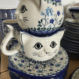 Bunzlau Kattenkopje en schotel H16-2785