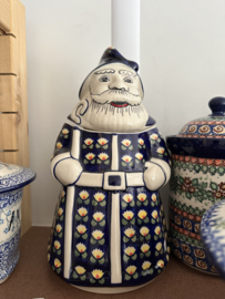 Bunzlau kerstman voorraadpot 30 cm hoog