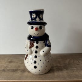 Sneeuwpop kandelaar 16 cm