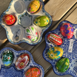 Handbeschilderde Paaseieren Poolse folklore 6 cm