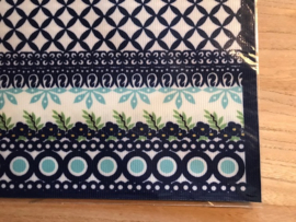 Placemats blue green 2x