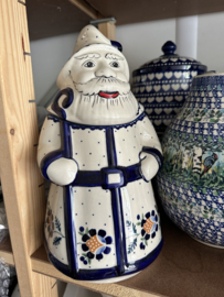 Bunzlau kerstman voorraadpot 30 cm hoog