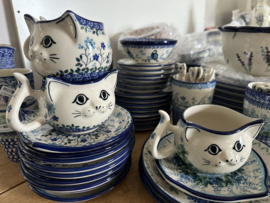 Bunzlau Kattenkopje en schotel H16-3300