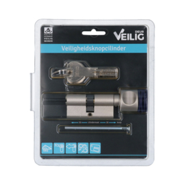 Safety profile cylinder VEILIG R7 Expert SKG 3, with knob