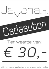 Cadeaubon Javena € 30,-