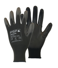 Work gloves PSP 10-710 Allround PU Black Nylon, Black