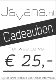 Cadeaubon Javena € 25,-