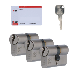 Cylindre profilé de sécurité SAFE F9 SKG 3, double cylindre (ensembles à clés identiques)