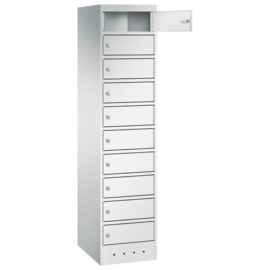 Laptop locker cabinet, 10 compartments, Orgami LFS standard (cylinder lock)