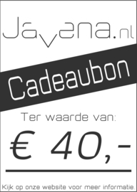 Cadeaubon Javena € 40,-
