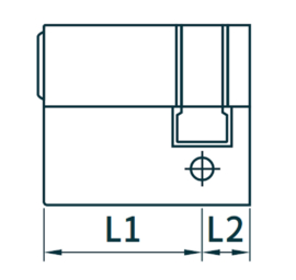 S2 veiligheidscilinder S6 SKG 2, halve profielcilinder