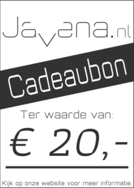 Cadeaubon Javena € 20,-