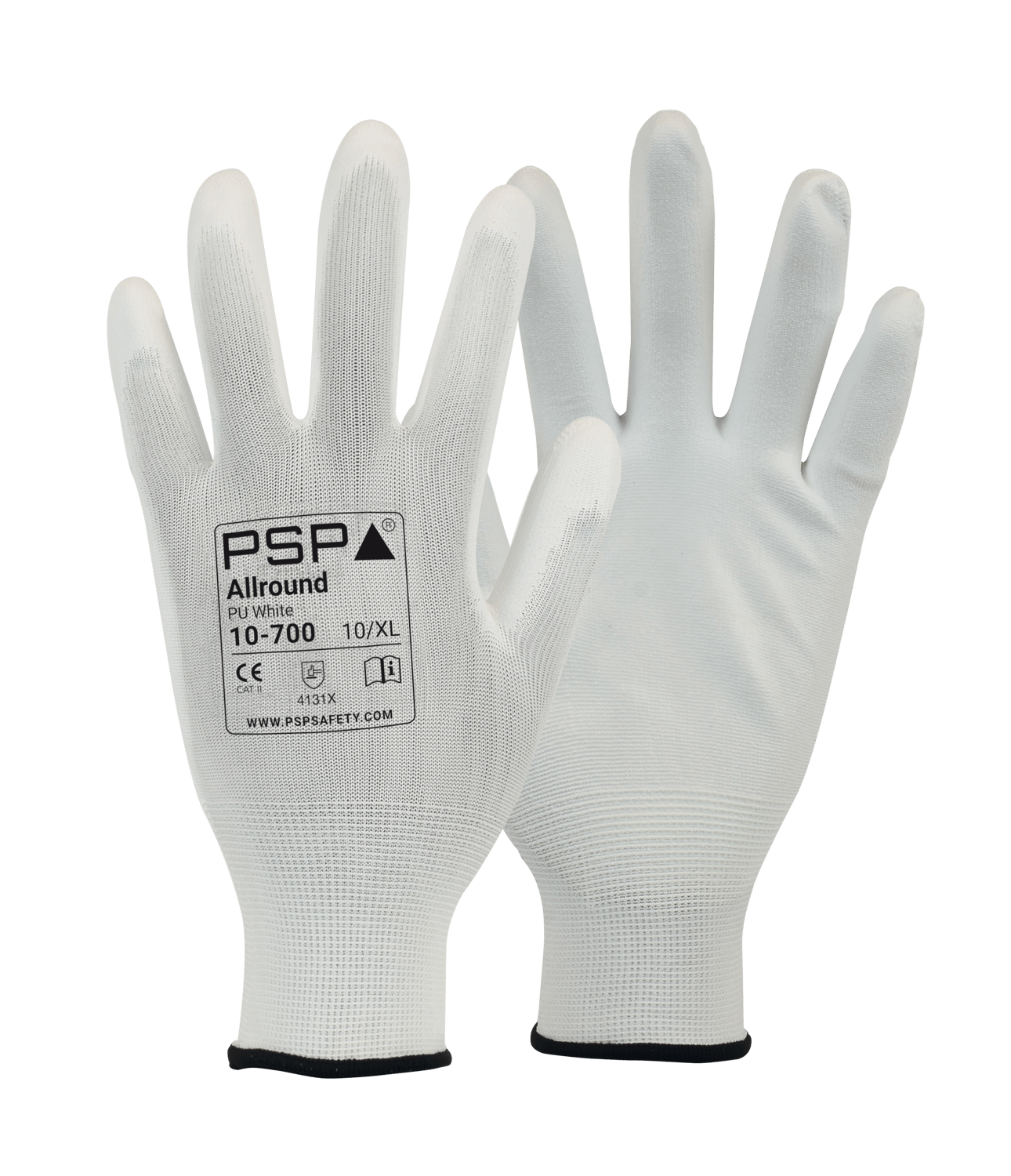 Werkhandschoenen PSP 10-700 Allround PU White Nylon, Wit