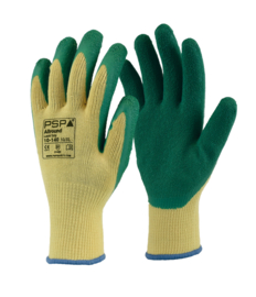 Work Gloves PSP 10-140 Allround Latex Grip, Green/Yellow