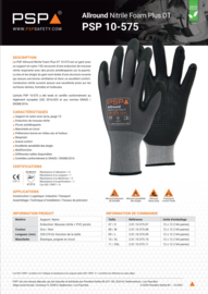 Arbeitshandschuhe PSP 10-575 Allround Nitrile Foam Plus mit Stollen, Schwarz