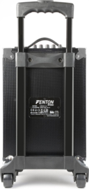 Te huur: Mobiele Bluetooth geluidsinstallatie Fenton ST050 met draadloze microfoon