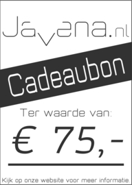 Cadeaubon Javena € 75,-