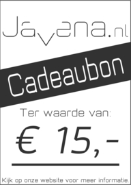 Cadeaubon Javena € 15,-