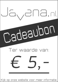 Cadeaubon Javena € 5,-