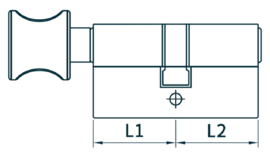 S2 veiligheidscilinder S6 SKG 2, knopcilinder