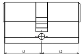 S2 veiligheidsprofielcilinder S6 SKG 2, met knop