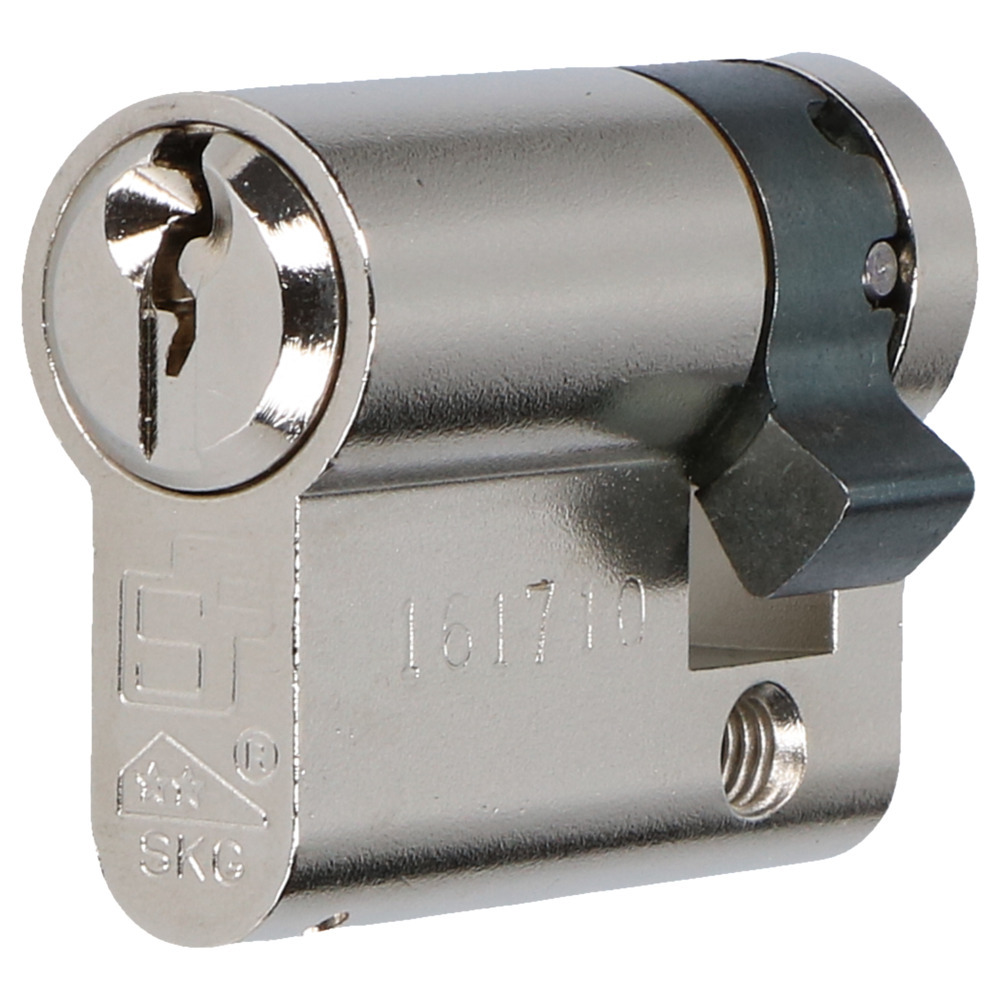 S2 veiligheidscilinder S6 SKG 2, halve profielcilinder (verschillend sluitend)