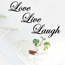 Muursticker Love Live Laugh