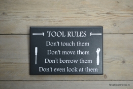 Tekstbord Tool Rules