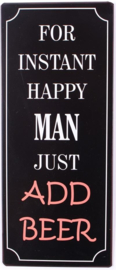 Tekstbord For instant happy man