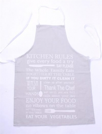 Schort Kitchen Rules, grijs
