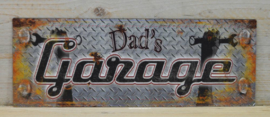 Tekstbord Dad's Garage (smal)