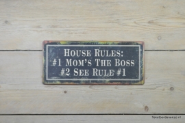 Tekstbord House Rules