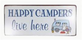 Tekstbord Happy campers live here