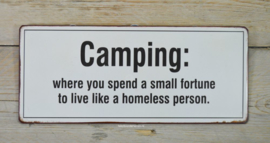 Tekstbord Camping