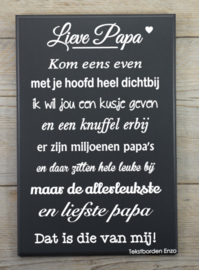 Tekstbord Lieve papa (miljoenen papa's)