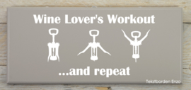 Tekstbord Wine lover's workout