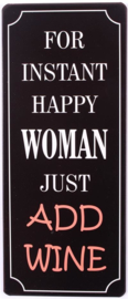 Tekstbord For instant happy woman