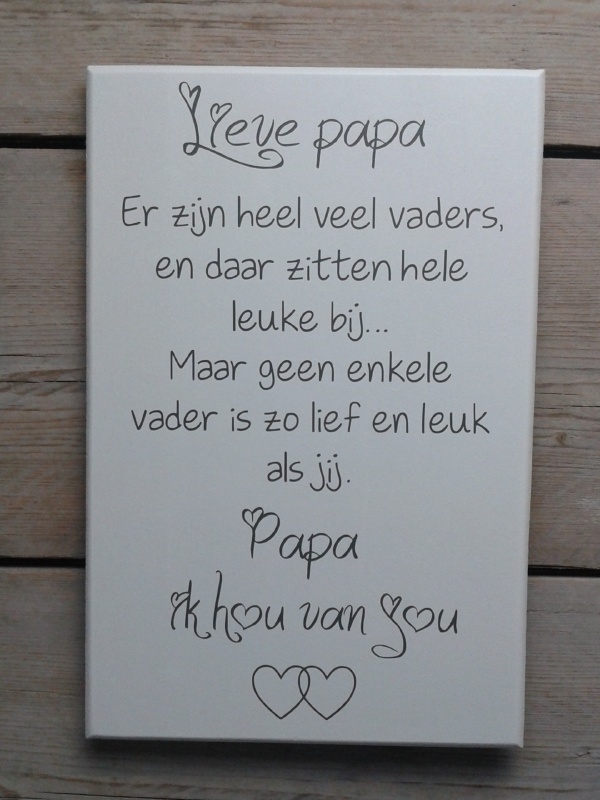 Nieuw Tekstbord Lieve Papa, 20 x 30 cm | TEKSTBORDEN | tekstbordenenzo XM-17