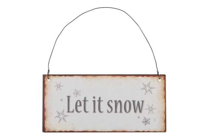 Tekstbordje Let it snow
