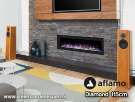 Aflamo Diamond 115cm - Inbouw haard elektrisch