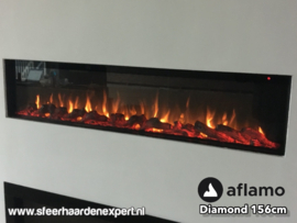 Aflamo Diamond 156cm - Frameless Inbouwhaard