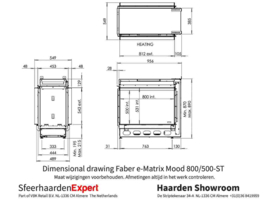 Faber e-MatriX Mood 80x50cm doorkijk haard