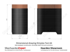 Dimplex Torn 64- Elektrische waterdamp haard