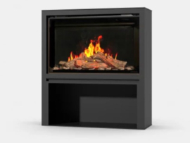 Wanders ombouw met houtopslag + elektrische LCD haard Orion 26